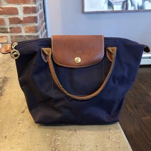 Le Pliage Top-Handle Bag Small Purple